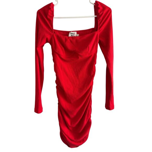 Princess Polly Portia Red Bodycon Square Neck Minidress Sold Out Online size 4 - Picture 3 of 10